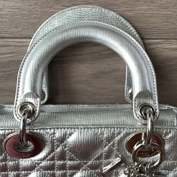 Small Lady DIOR bag silver full set - Picture 8 of 13